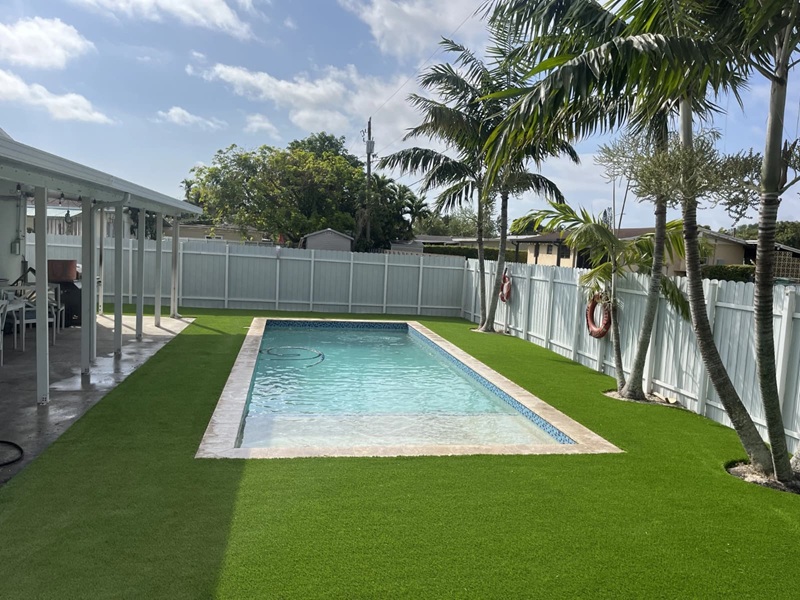 Professional turf installation